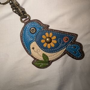 NWOT Chala Bluebird Key Fob Coin Purse, Bird lovers gift